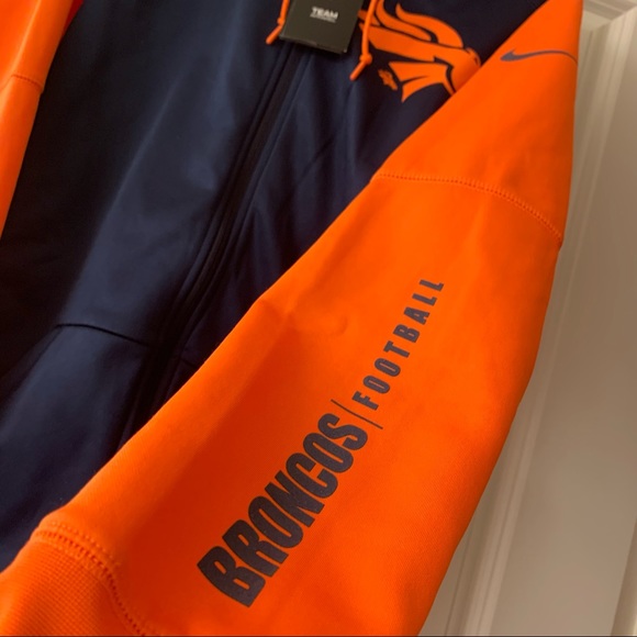 Mens Nike NFL Broncos zippered hoodie with arm detail - Picture 5 of 7